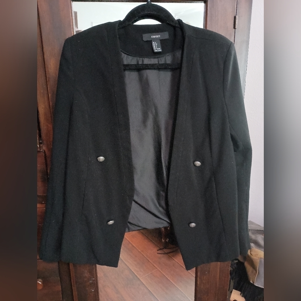 Forever 21 Women's Blazer_Black_Large